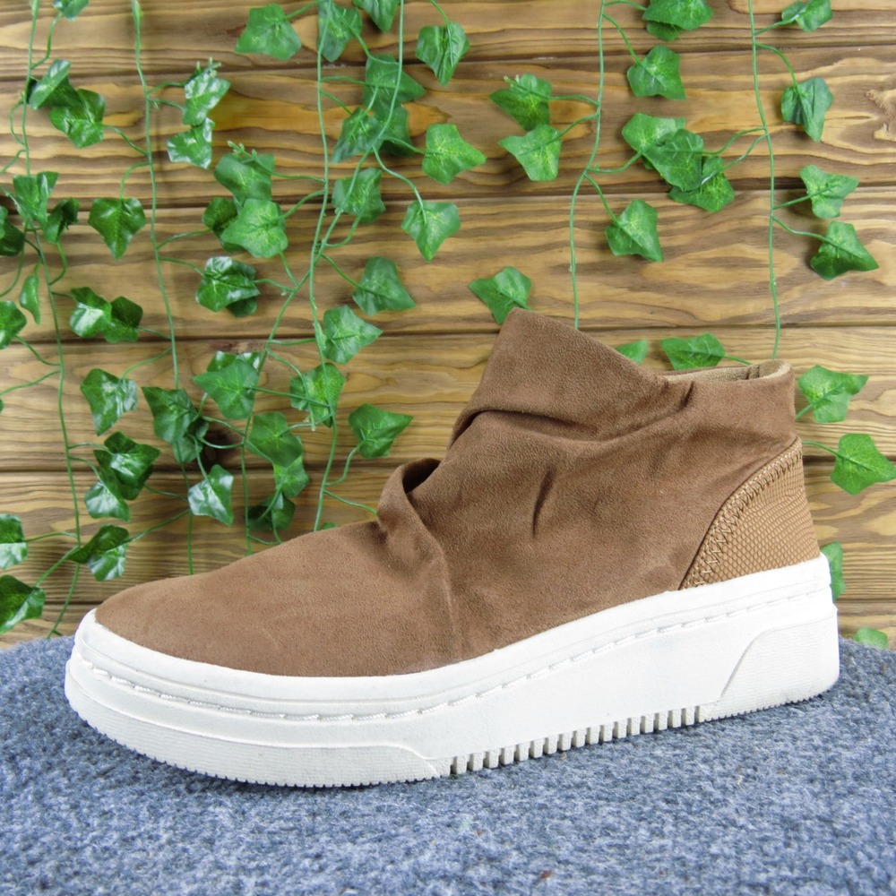 Dr. Scholls Energy Brown Faux Suede Ankle Booties Platform‎ Wedge Women's 9.5M